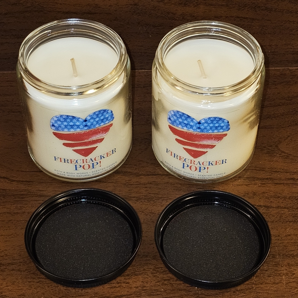 Bath & Body Works Firecracker Pop Single Wick Candle Set Of 2